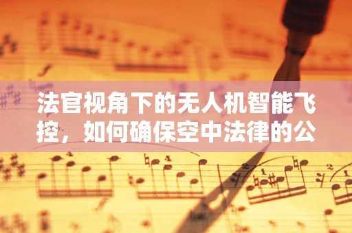 法官视角下的无人机智能飞控，如何确保空中法律的公正执行？