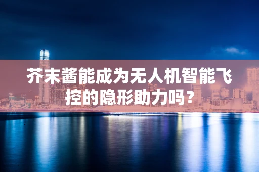 芥末酱能成为无人机智能飞控的隐形助力吗？