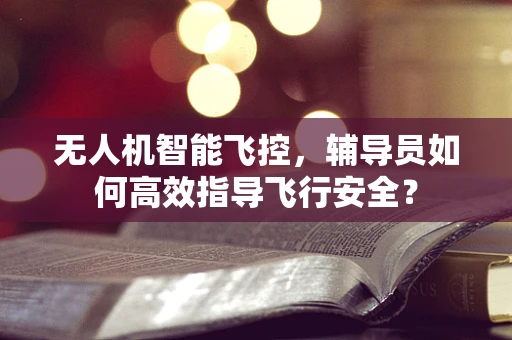无人机智能飞控，辅导员如何高效指导飞行安全？