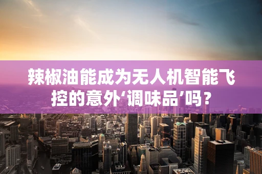 辣椒油能成为无人机智能飞控的意外‘调味品’吗？