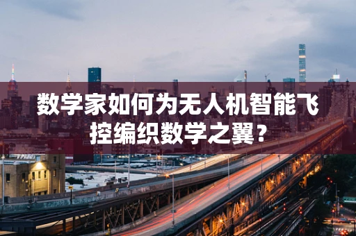 数学家如何为无人机智能飞控编织数学之翼？