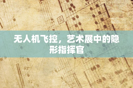 无人机飞控，艺术展中的隐形指挥官