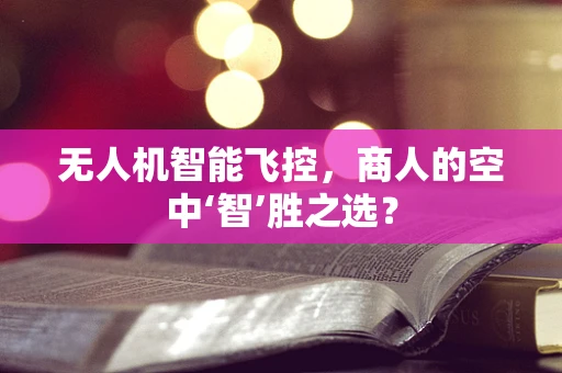 无人机智能飞控，商人的空中‘智’胜之选？