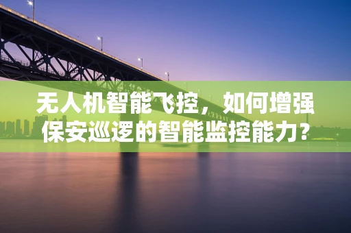 无人机智能飞控，如何增强保安巡逻的智能监控能力？
