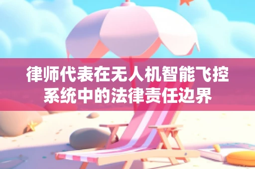 律师代表在无人机智能飞控系统中的法律责任边界
