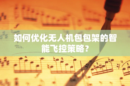 如何优化无人机包包架的智能飞控策略？