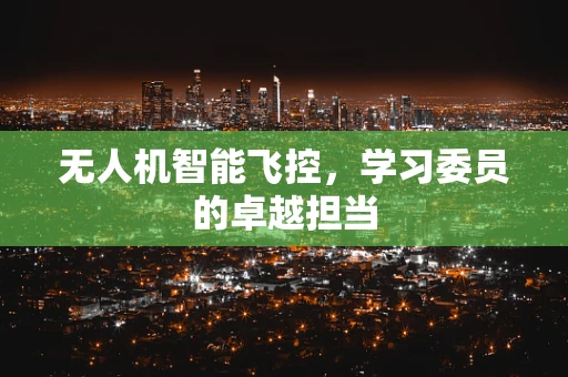 无人机智能飞控，学习委员的卓越担当
