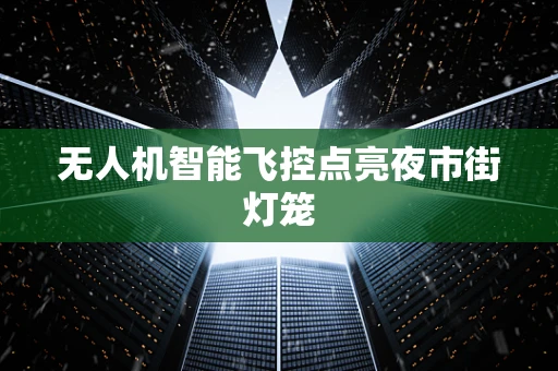 无人机智能飞控点亮夜市街灯笼