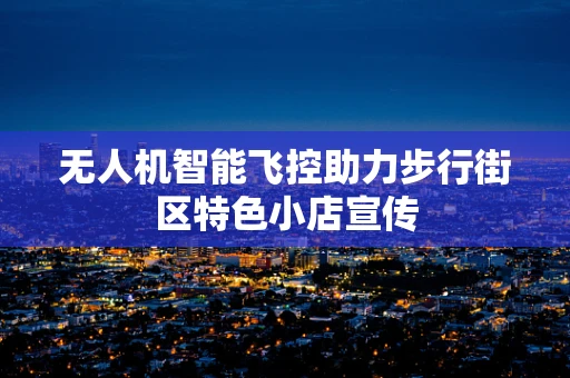 无人机智能飞控助力步行街区特色小店宣传