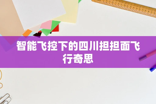 智能飞控下的四川担担面飞行奇思