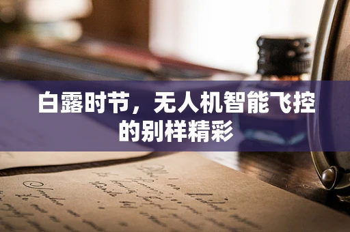 白露时节，无人机智能飞控的别样精彩