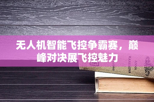 无人机智能飞控争霸赛，巅峰对决展飞控魅力
