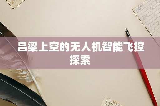 吕梁上空的无人机智能飞控探索