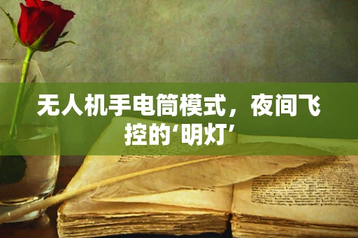 无人机手电筒模式，夜间飞控的‘明灯’