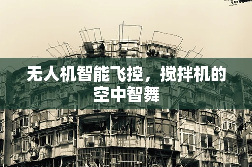 无人机智能飞控，搅拌机的空中智舞
