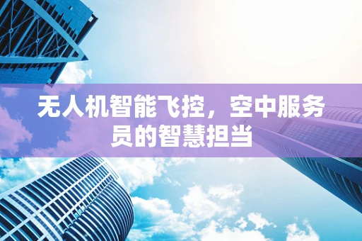 无人机智能飞控，空中服务员的智慧担当