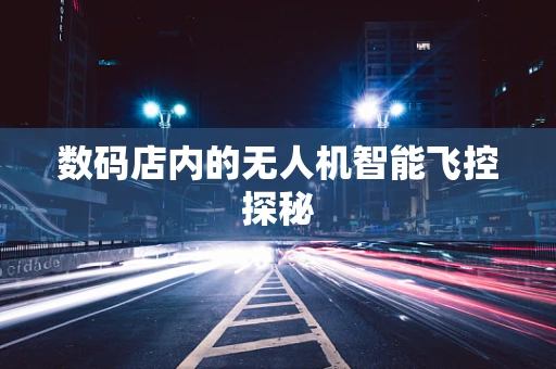 数码店内的无人机智能飞控探秘
