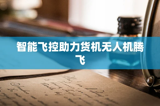 智能飞控助力货机无人机腾飞
