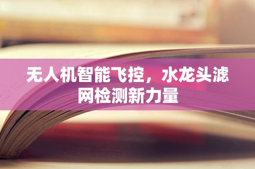 无人机智能飞控，水龙头滤网检测新力量