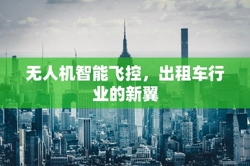 无人机智能飞控，出租车行业的新翼