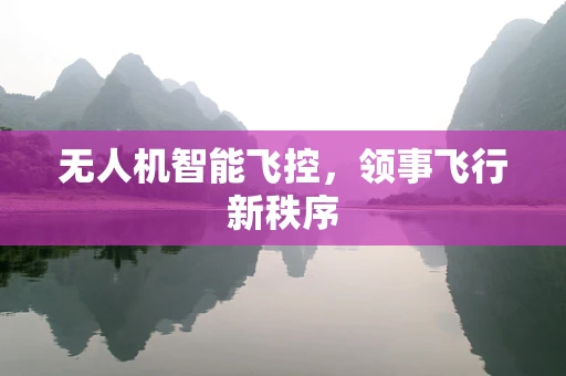 无人机智能飞控，领事飞行新秩序