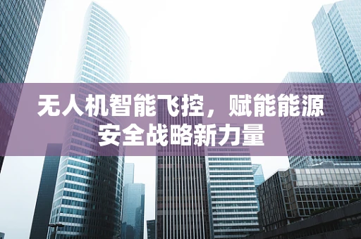 无人机智能飞控，赋能能源安全战略新力量