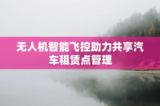 无人机智能飞控助力共享汽车租赁点管理