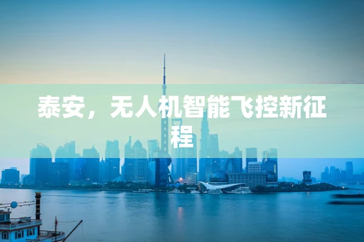泰安，无人机智能飞控新征程