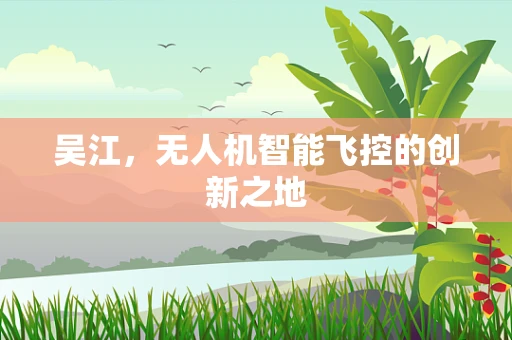 吴江，无人机智能飞控的创新之地
