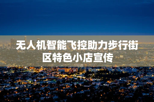 无人机智能飞控助力步行街区特色小店宣传