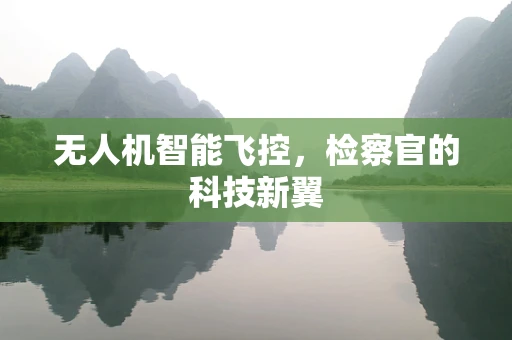 无人机智能飞控，检察官的科技新翼
