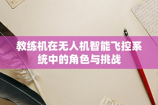 教练机在无人机智能飞控系统中的角色与挑战