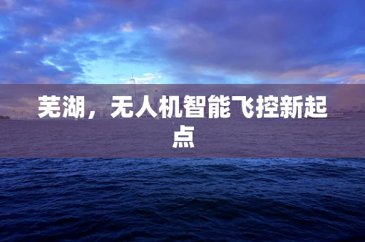 芜湖，无人机智能飞控新起点