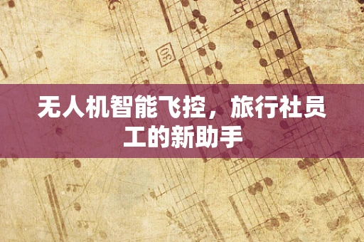 无人机智能飞控，旅行社员工的新助手