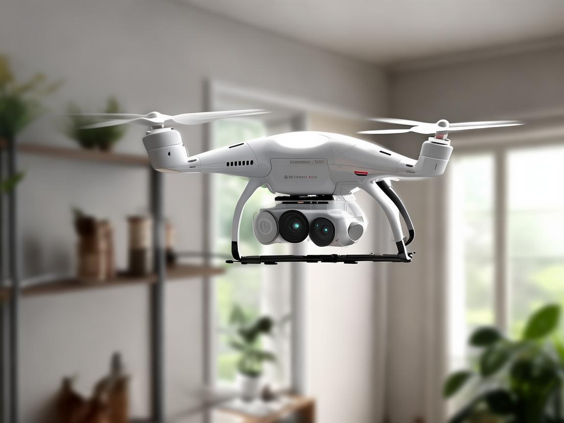 无人机智能飞控助力墙面装饰架安装