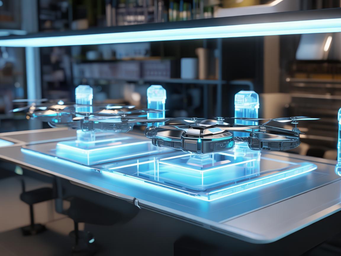 无人机智能飞控助力桌面清洁用品架创新