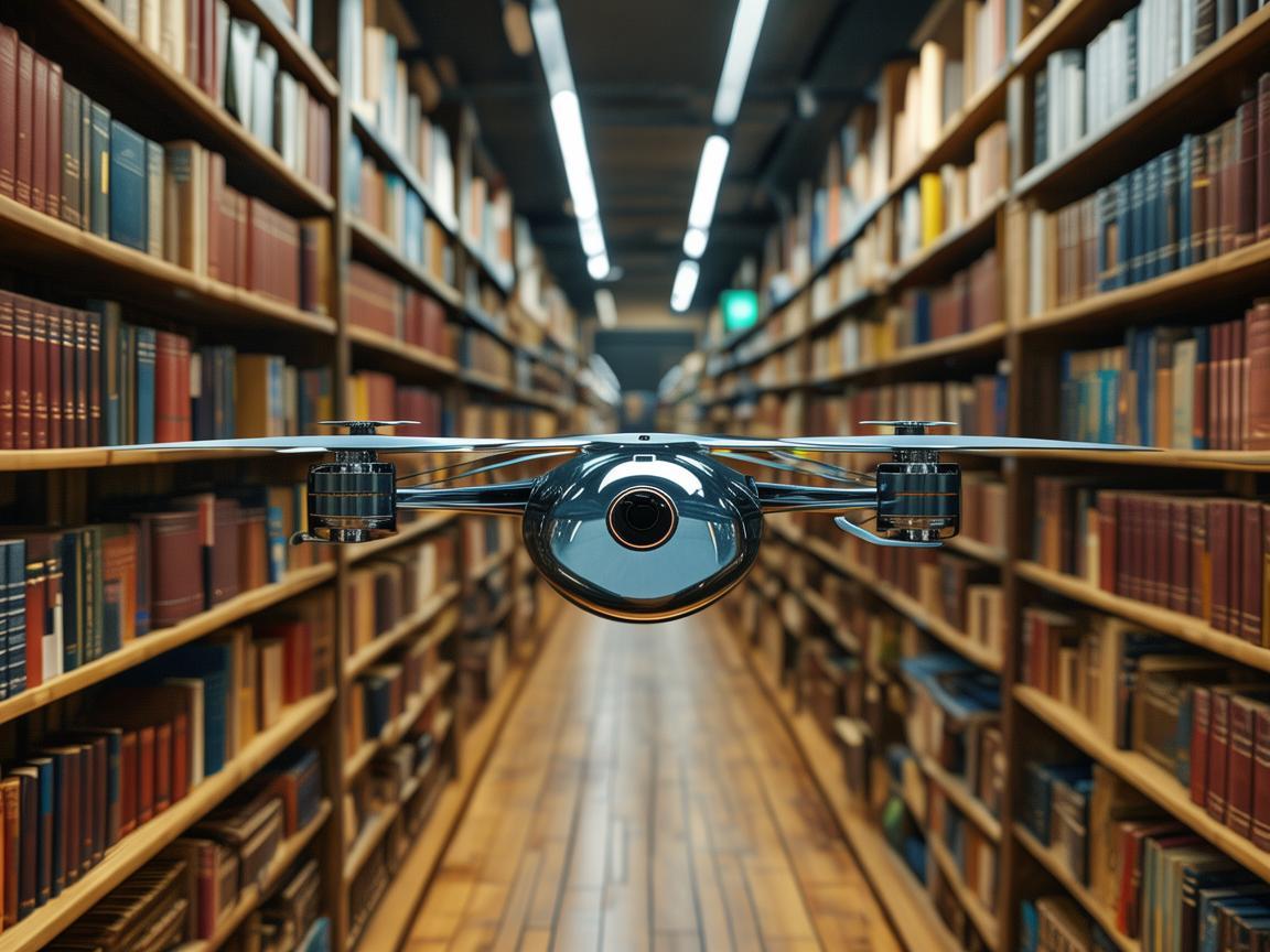 无人机智能飞控，穿梭于书店书架间的灵动精灵