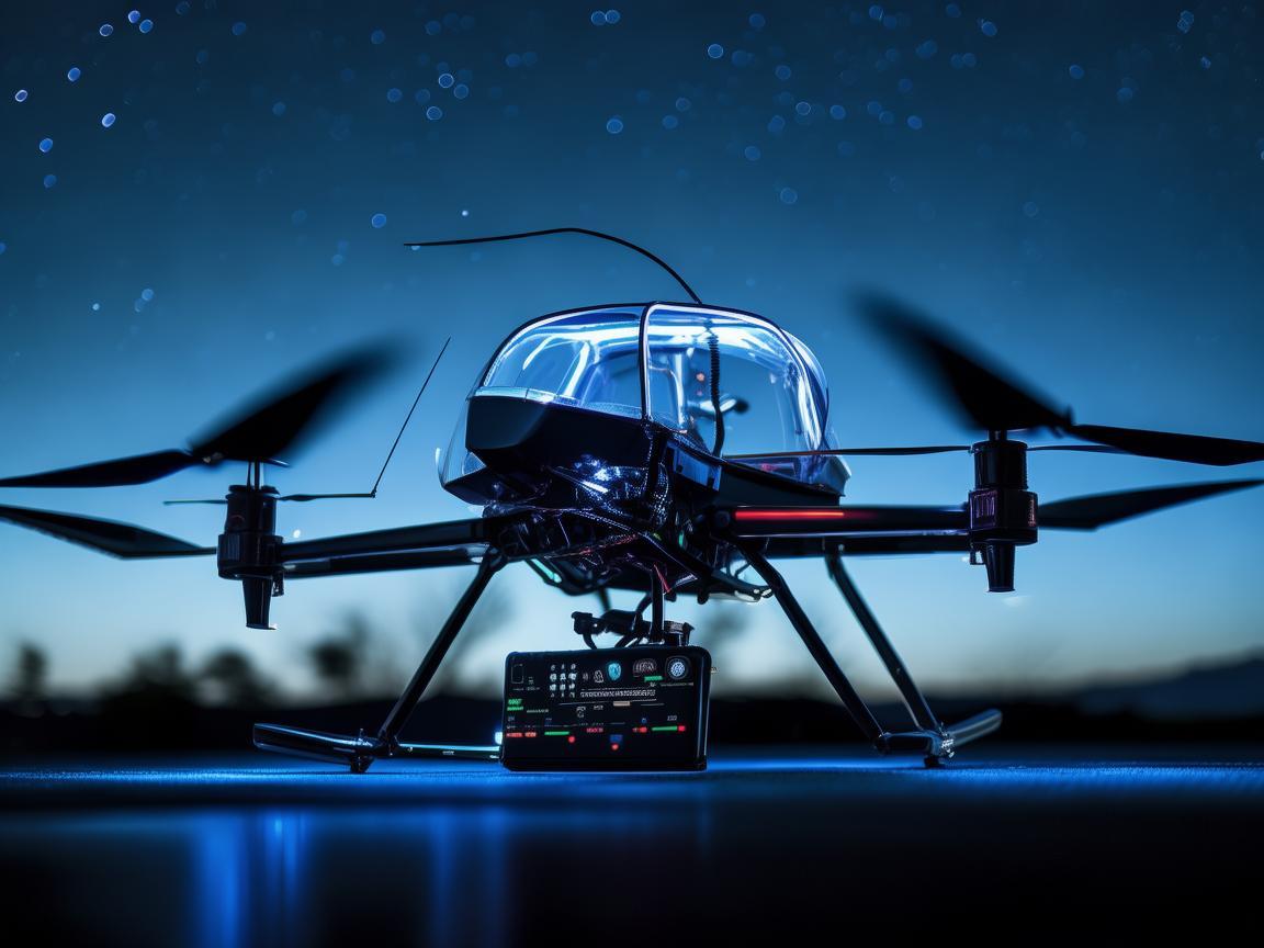 夜幕下的无人机智能飞控，精准与安全的保障